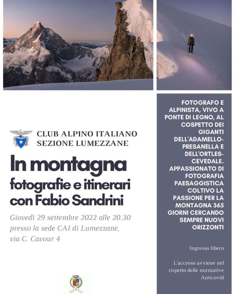 Locandina CAI Lumezzane Fabio Sandrini